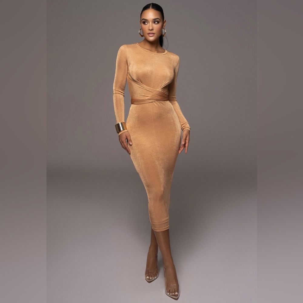 Pecan Vida Front Tie Dress- Large